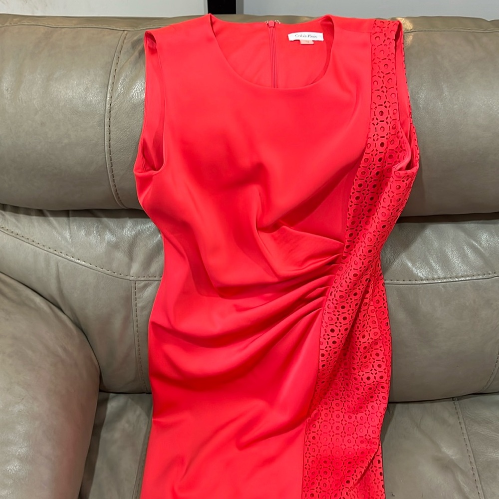 Beautiful, Calvin Klein dress in coral color